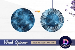 Blue nebula Round Wind Spinner PNG Product Image 1