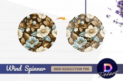 Floral with Round Wind Spinner PNG Product Image 1