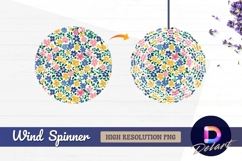 Colorful floral pattern with Round Wind Spinner PNG Product Image 1