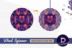 Ornate cosmic floral pattern with Round Wind Spinner PNG Product Image 1