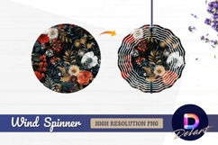 Dark floral seamless pattern with Round Wind Spinner PNG Product Image 1