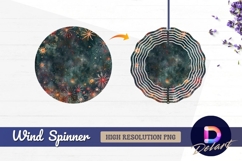 Abstract floral grunge texture Round Wind Spinner PNG Product Image 1