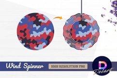 Seamless camouflage pattern vector Round Wind Spinner PNG Product Image 1