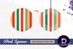 Colorful striped pattern background round wind spinner png Product Image 1