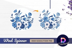 Elegant floral arrangement with Round Wind Spinner PNG Product Image 1