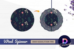 Dark floral pattern with round wind spinner png Product Image 1
