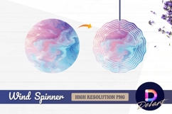 Pastel abstract liquid art painting Round Wind Spinner PNG Product Image 1