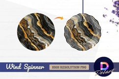 Gold accents on abstract Round Wind Spinner PNG Product Image 1
