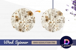 Delicate floral pattern with Round Wind Spinner PNG Product Image 1