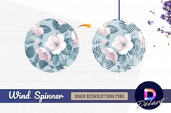 Pink floral pattern with Round Wind Spinner PNG Product Image 1