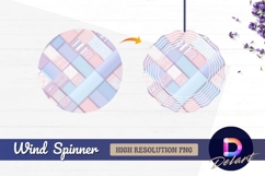 Pastel geometric pattern with round wind spinner png Product Image 1