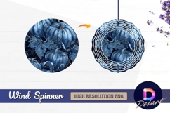 Blue pumpkin patch seamless round wind spinner png Product Image 1
