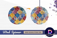 Colorful cracked Round Wind Spinner PNG Product Image 1
