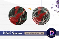 Abstract marble texture red green Round Wind Spinner PNG Product Image 1