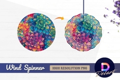 Vibrant floral pattern round wind spinner png Product Image 1