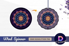 Abstract colorful ornamental Round Wind Spinner PNG Product Image 1
