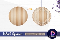 Light and dark wooden planks pattern Round Wind Spinner PNG Product Image 1