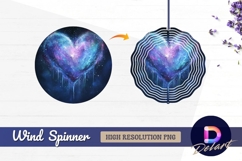 Galaxy heart Round Wind Spinner PNG Product Image 1