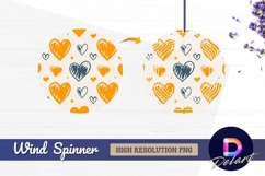 Playful heart pattern featuring Round Wind Spinner PNG Product Image 1