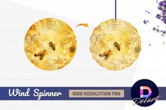 Bees with flowers and round wind spinner design Product Image 1