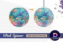 Undersea world Round Wind Spinner PNG Product Image 1