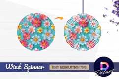Round wind spinner floral pattern Round Wind Spinner PNG Product Image 1