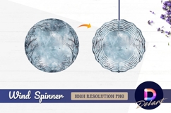 Winter branches berries Round Wind Spinner PNG Product Image 1