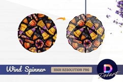 Halloween candy corn Round Wind Spinner PNG Product Image 1
