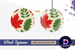 Whimsical autumn leaves Round Wind Spinner PNG Product Image 1