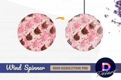 Pink chocolate Round Wind Spinner PNG Product Image 1