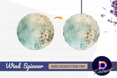 Floral pattern Round Wind Spinner PNG Product Image 1