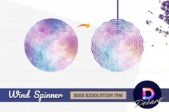 Abstract watercolor texture Round Wind Spinner PNG Product Image 1