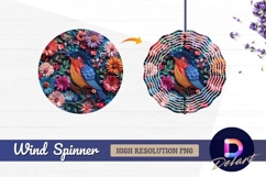 Round wind spinner blue bird among Round Wind Spinner PNG Product Image 1