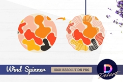 Abstract blob pattern Round Wind Spinner PNG Product Image 1