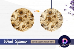 Flowers Round Wind Spinner PNG Product Image 1