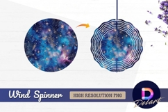 Vibrant galaxy starry sky background Round Wind Spinner PNG Product Image 1