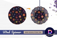 Colorful round wind spinner fireworks Round Wind Spinner PNG Product Image 1