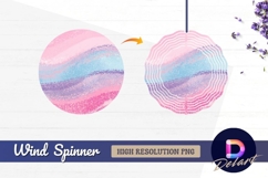 Pastel waves with Round Wind Spinner PNG Product Image 1