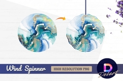 Watercolor abstract Round Wind Spinner PNG Product Image 1