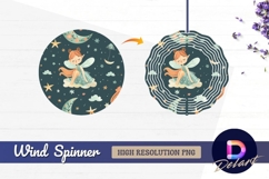 Fairy on cloud Round Wind Spinner PNG Product Image 1