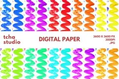 Dry Brush Spiral Watercolor Digital Papers Glitter Product Image 1