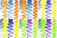 Dry Brush Spiral Watercolor Digital Papers Glitter Product Image 3