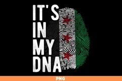 It's in my DNA Syria Flag Fingerprint PNG Sublimation Product Image 1