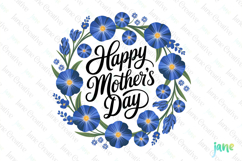 Happy Mother&#039;s Day Wreath Clipart Product Image 1