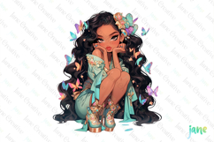 Spring Fashion Girl Sublimation Clipart Product Image 1