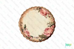 Vintage Valentine Label Sublimation Clipart Product Image 1