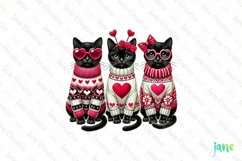 Valentine Cats PNG Clipart Product Image 1