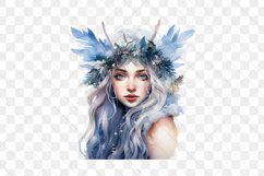 Winter Fairy Watercolor Sublimation Clipart Product Image 2