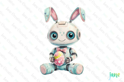 Cute Easter Robot Sublimation Clipart Product Image 1