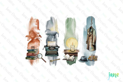 Book Lovers Brushstroke Clipart Product Image 1